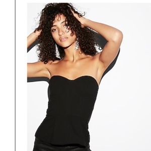 Express black strapless top